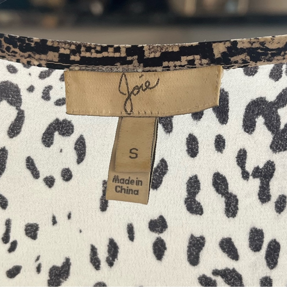 Joie Leopard And Snake Skin Print Button Up Blouse - image 2
